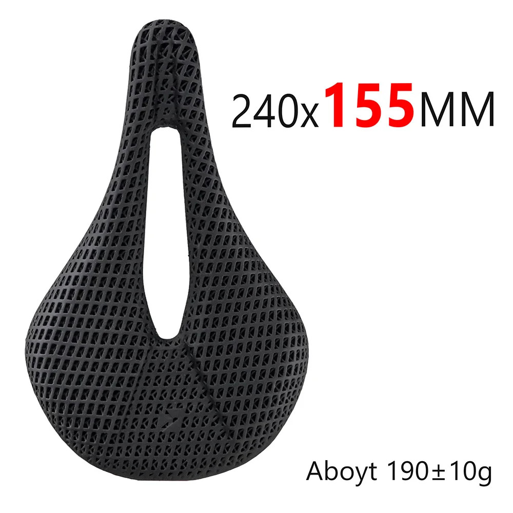 3D Printed Bike Saddle Carbon Fiber 240×143/155mm Mountain Road Bicycle Cushion