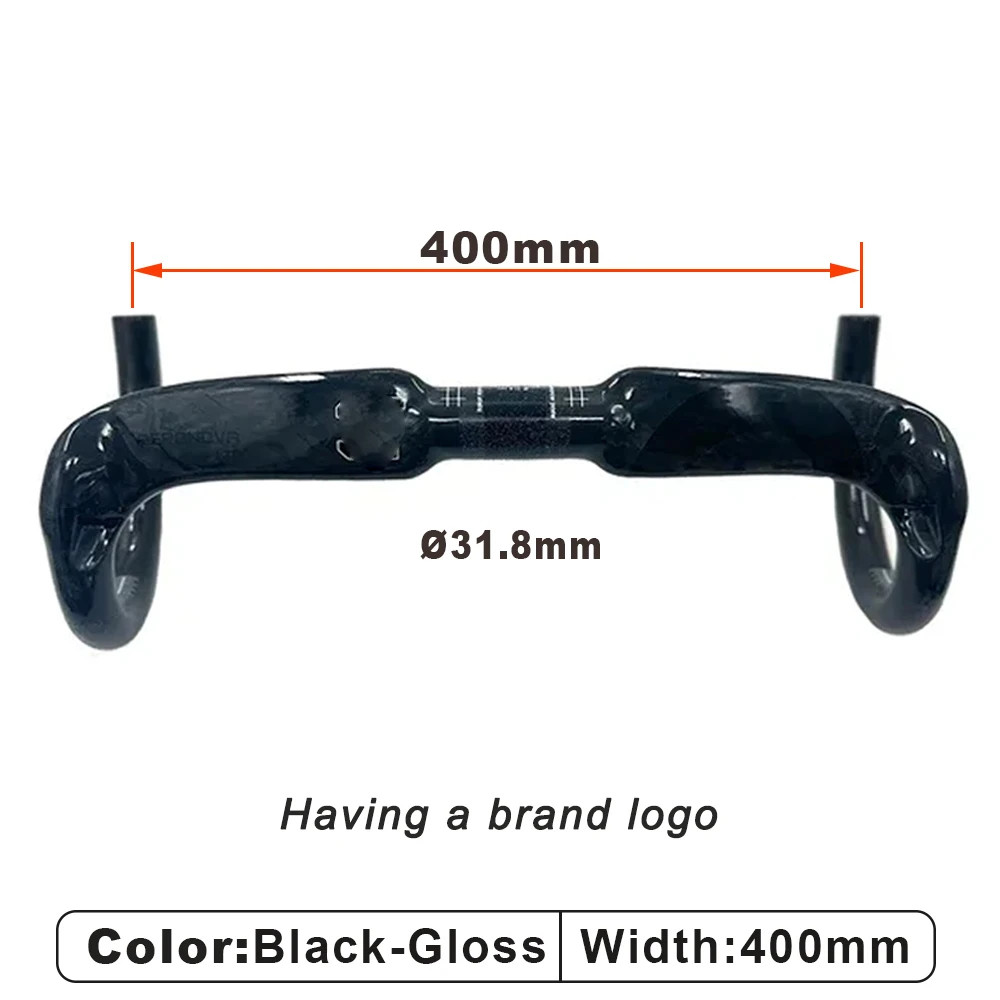 Road Bike Carbon Handlebar Bicycle Breaking The Wind Bend Handle 31.8*400-440mm