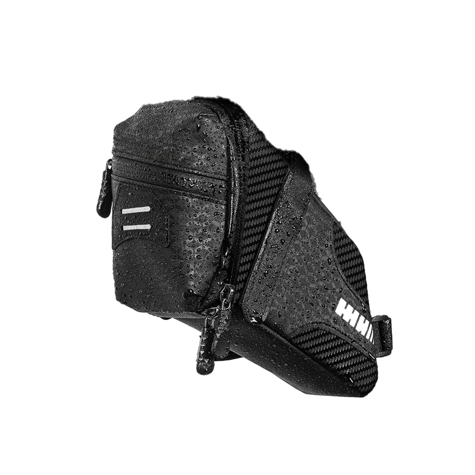 Reflective Black Bike Under Seat Bag 22x13x10cm Fits Pump Wallet Patch Kit