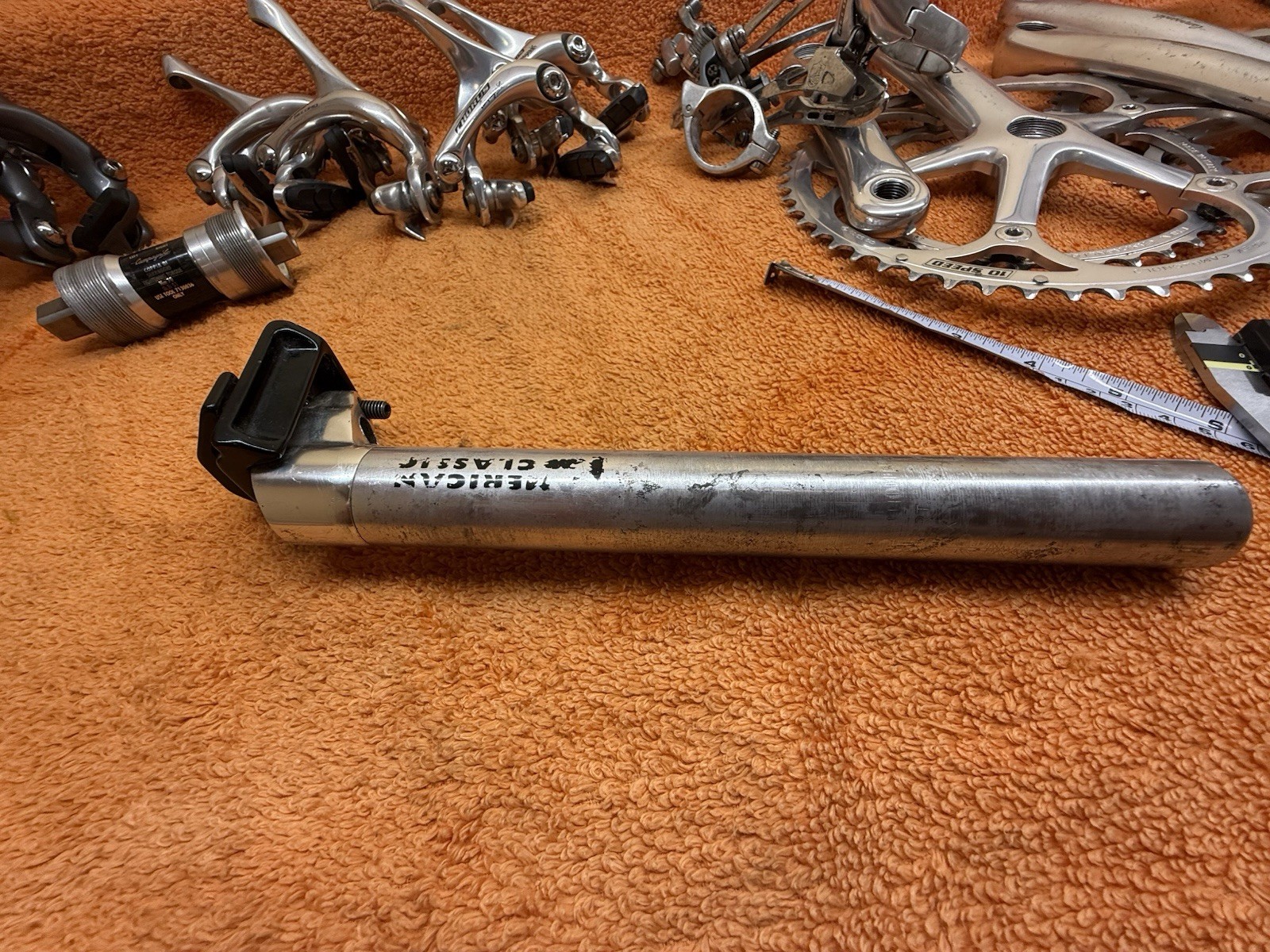 Vintage American Classic 27.2mm x 250mm Silver Aluminum Alloy Seatpost