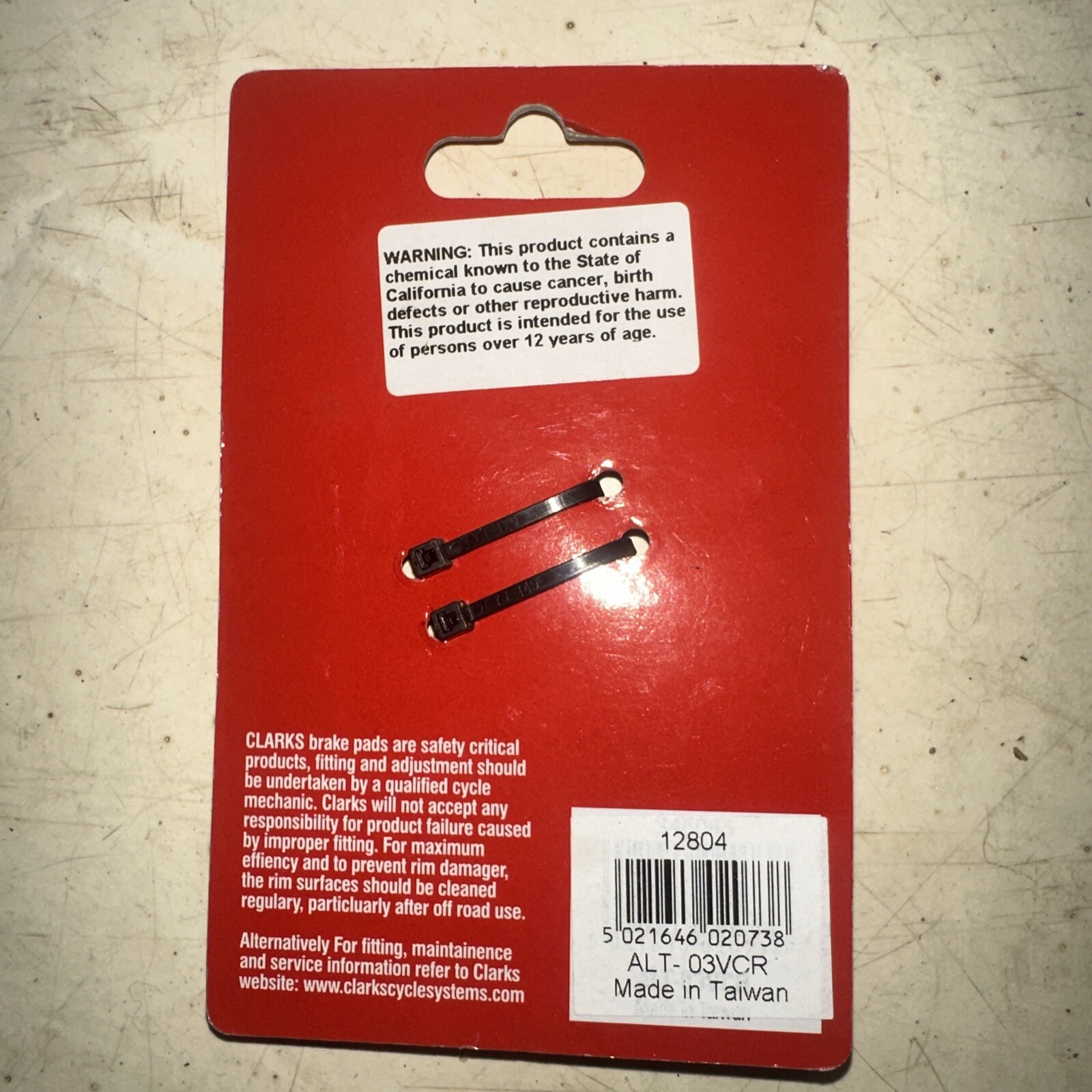 Clarks Brake Pads MTB/V Hybrid ALT-03VCR Anti-lock Gray Black Replacement Bike