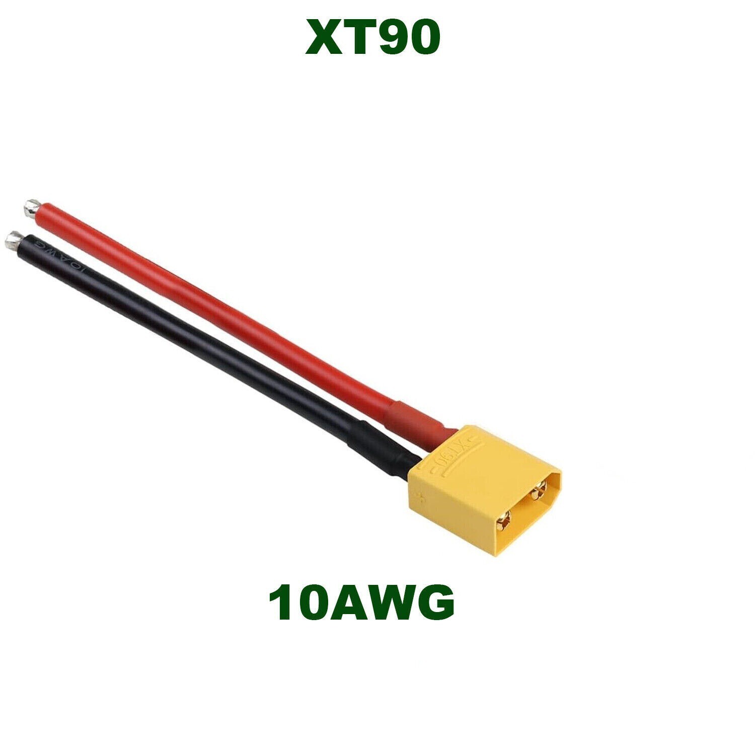 XT90 Male Connector Plug Lead Li-Ion Ebike Battery Charge Cable 10 AWG 100MM RC