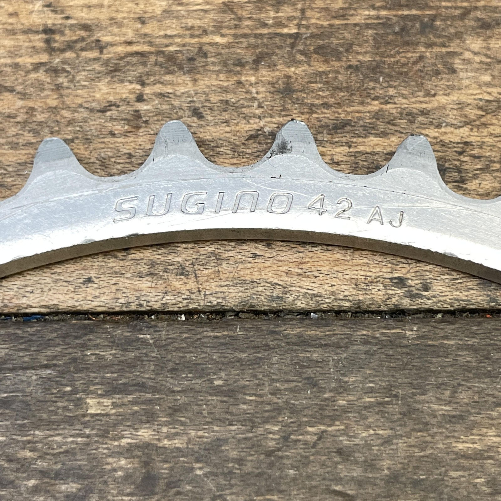 Vintage Sugino Chainring 42T 144 BCD 5 Arm 42 Silver Road Bike Alloy AJ