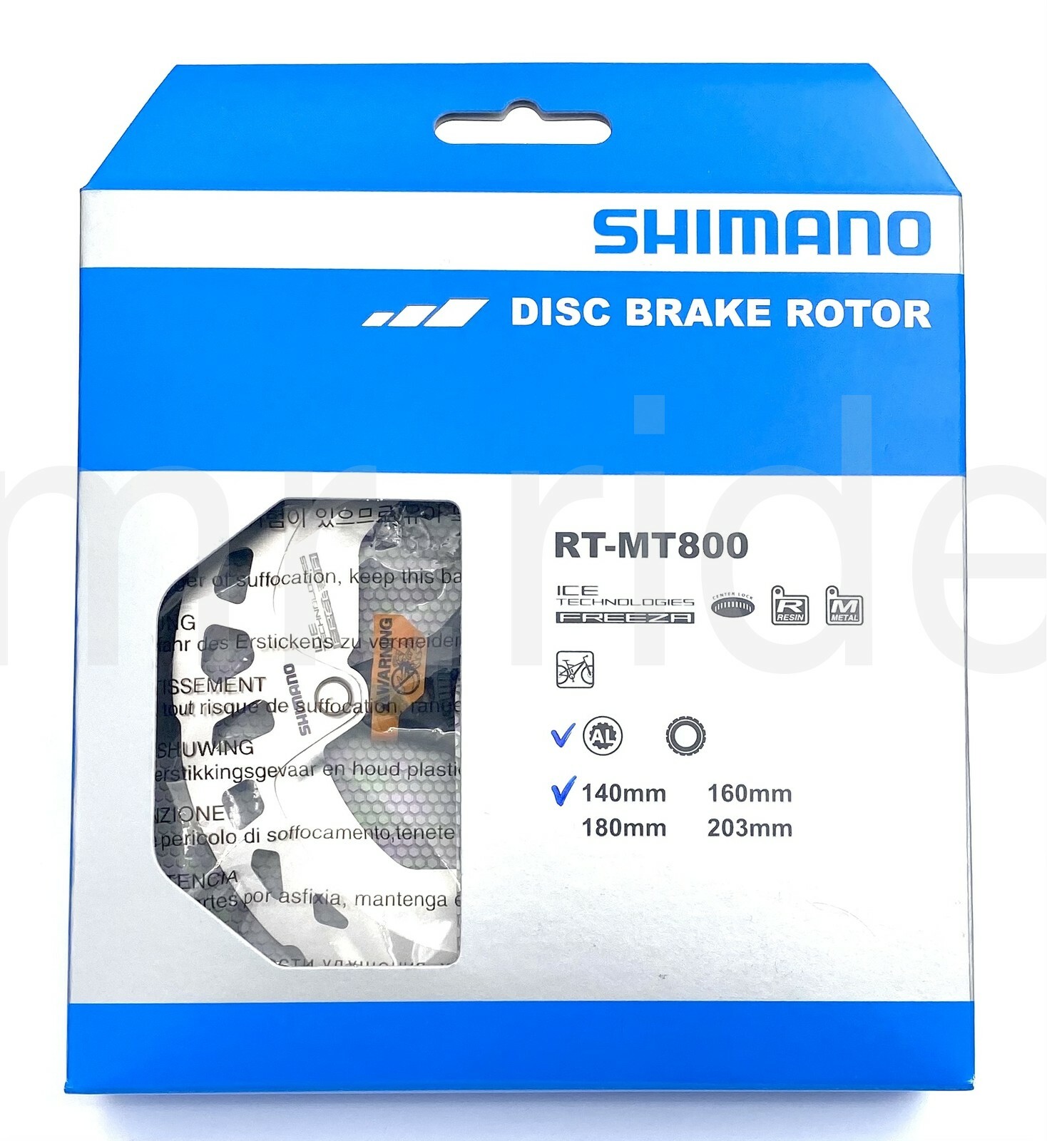 Shimano Deore XT Disc Brake Rotor RT-MT800 140mm Center Lock,ICE Tech Freeza