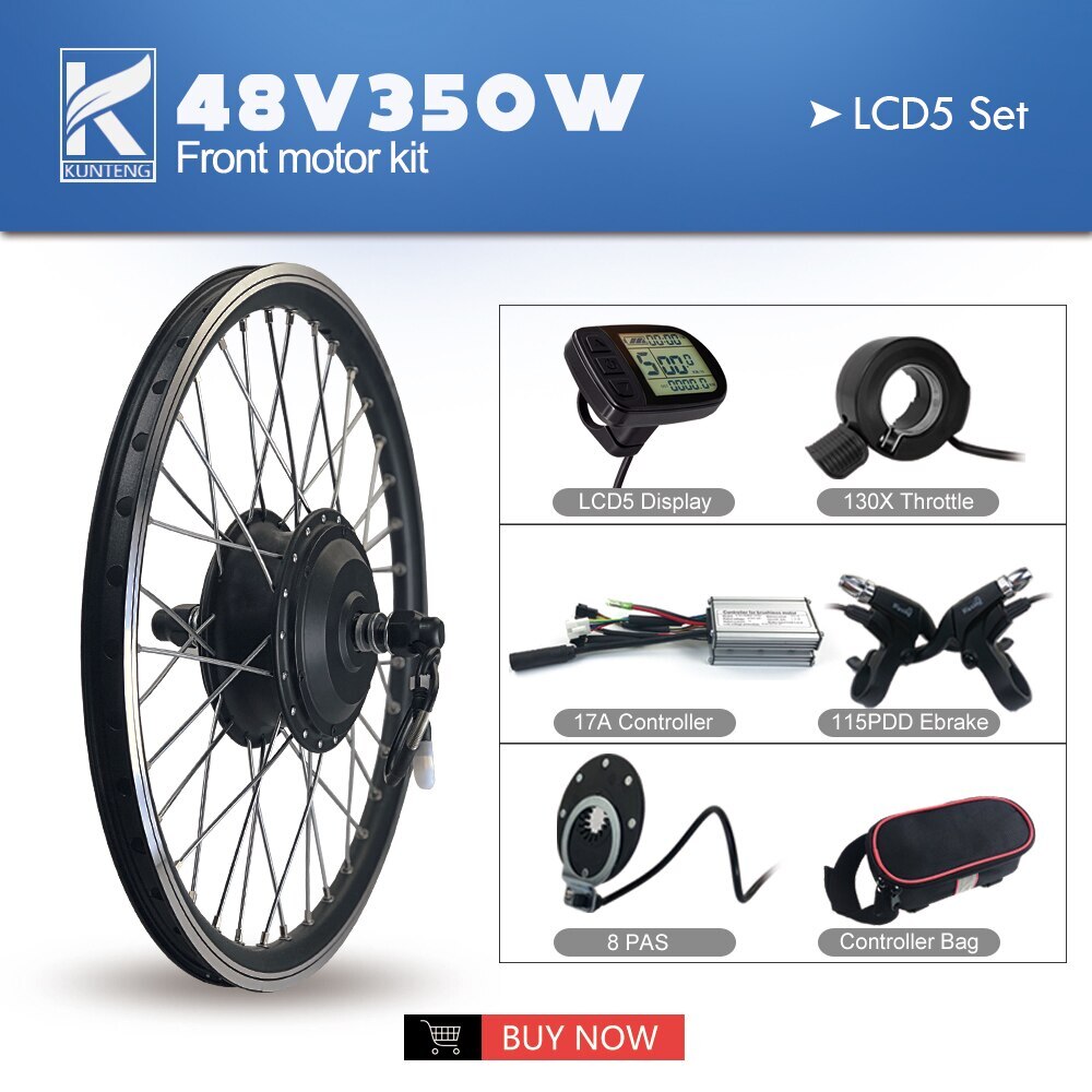 E-Mountain Electric Conversion Kit 36V48V 350W Front Brushless Hub Motor Wheel