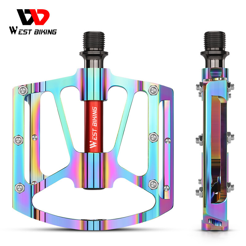 WEST BIKING 3 Sealed Bearing Bicycle Pedals Aluminum Bike Pedals 9/16 in a Pair