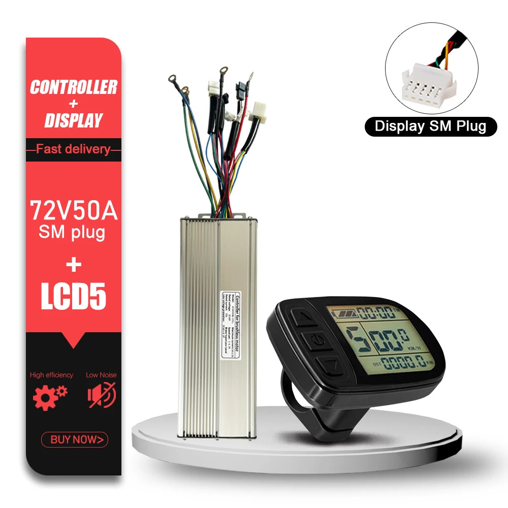 Electric Bike KT Brushless Controller 36V 48V 15A/17A/22A/30A/35A/50A SM Plug
