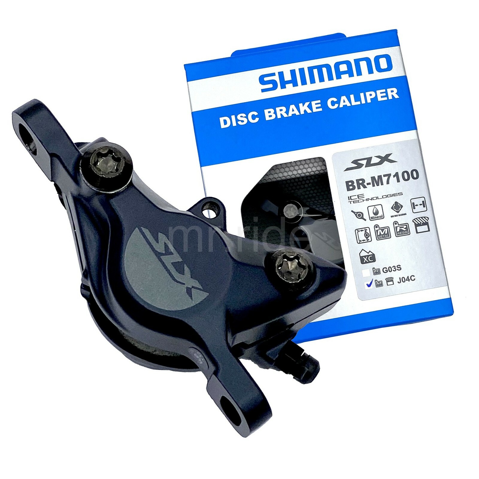 Shimano SLX BR-M7100 Post Mount Disc Brake Caliper,w/J04C Metal Fin Pad/Ice Tech