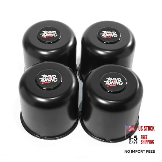 4 PCS 5.12 in Stainless Steel Wheel 5.12″ Center Hole, 4.95″ Height Black
