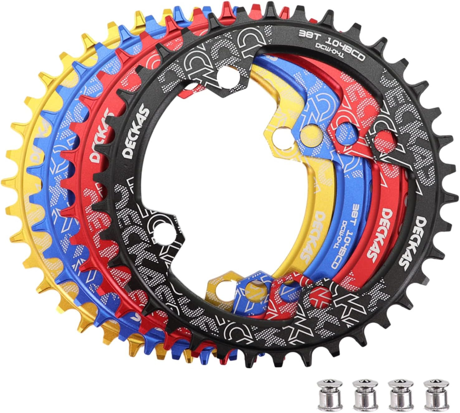 DJC Bike Chainring 104Mm BCD Round/Oval MTB 104BCD 30T to 52T 7/8/9/10/11/12 Spe