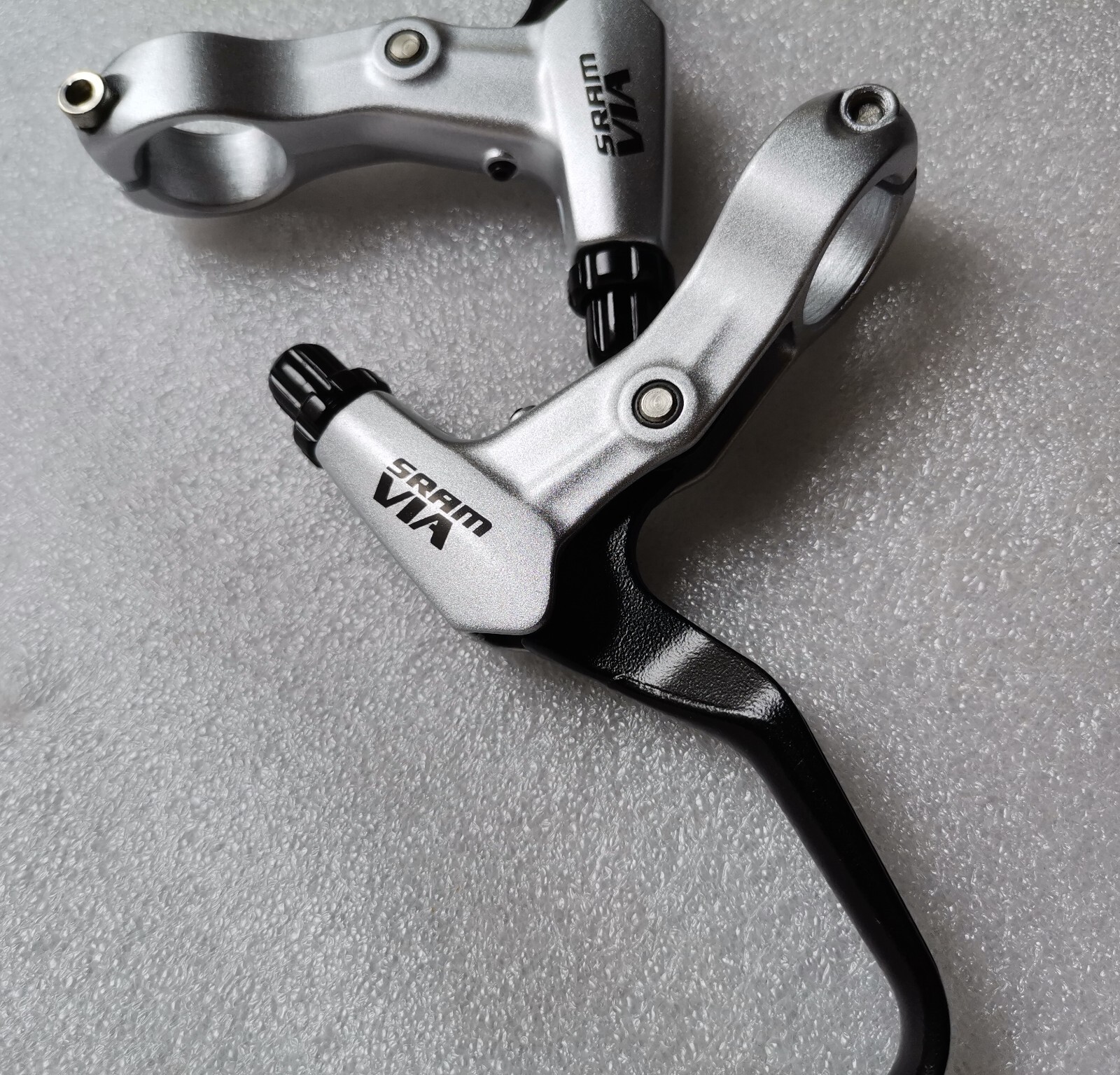 VINTAGE SRAM VIA V BRAKE LEVERS MTB CITY TOURING BIKE PAIR 22.2MM CLAMP