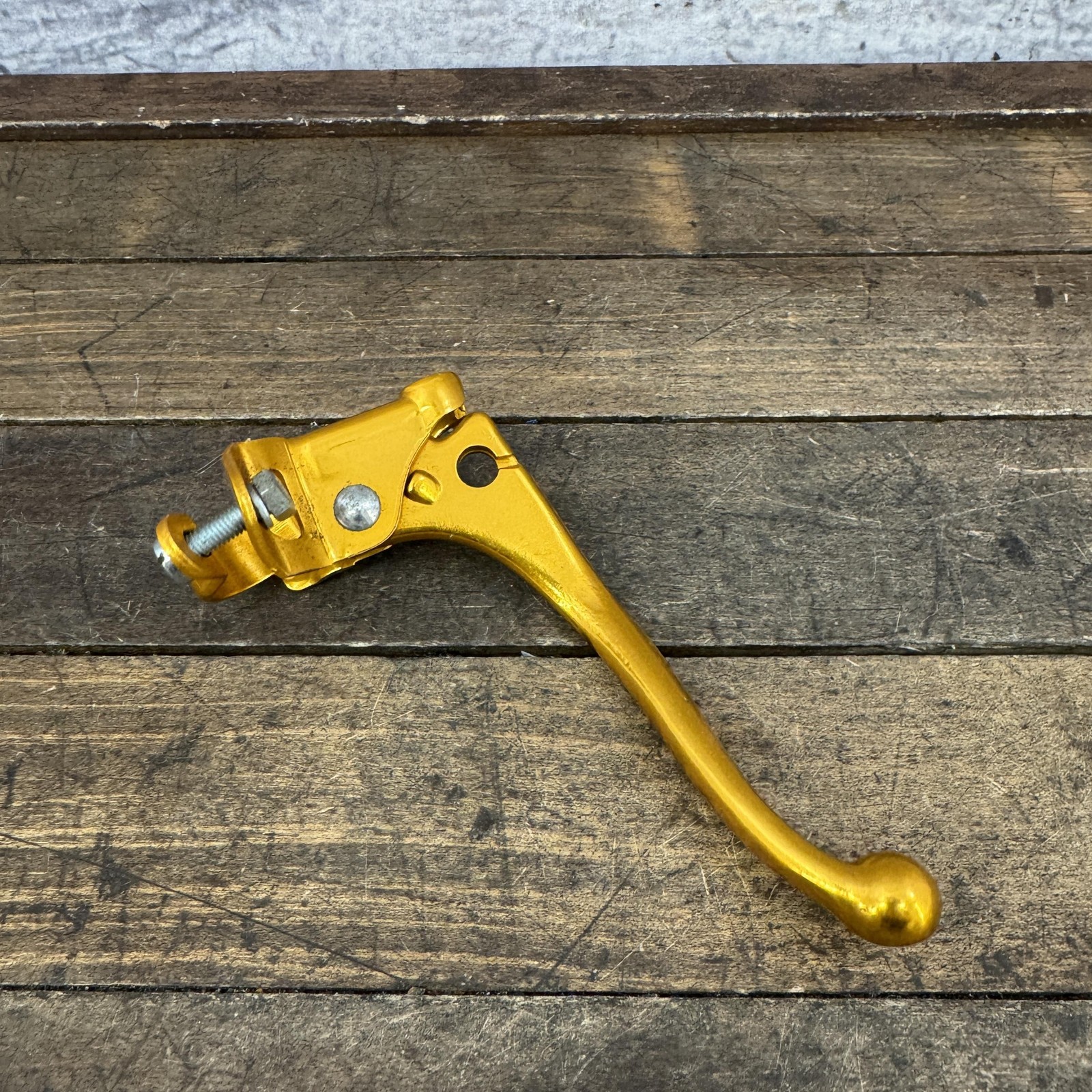 Vintage Weinmann BMX Brake Lever LEFT Gold NOS Prebent 1982 4-Finger 80s 82
