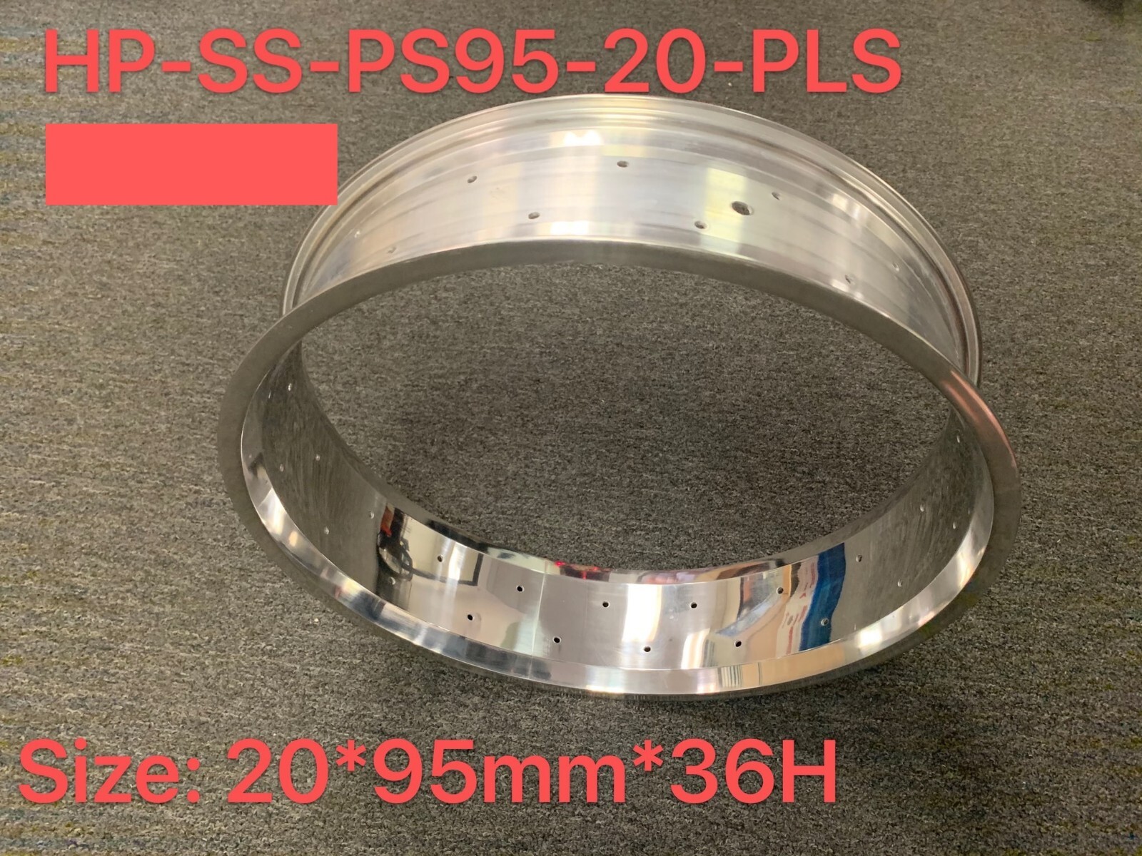 CHROME POLISHED FAT Bicycle Rim Hoop 20″ x 95MM x 36H for 20″ wheel Bikes