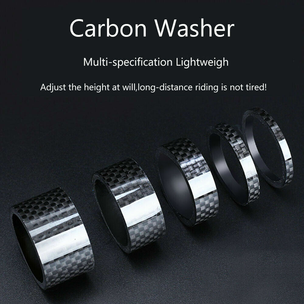 11Pcs Mountain Road Cycling Carbon Fiber Stem Washer Bike Fork Headset Spacers