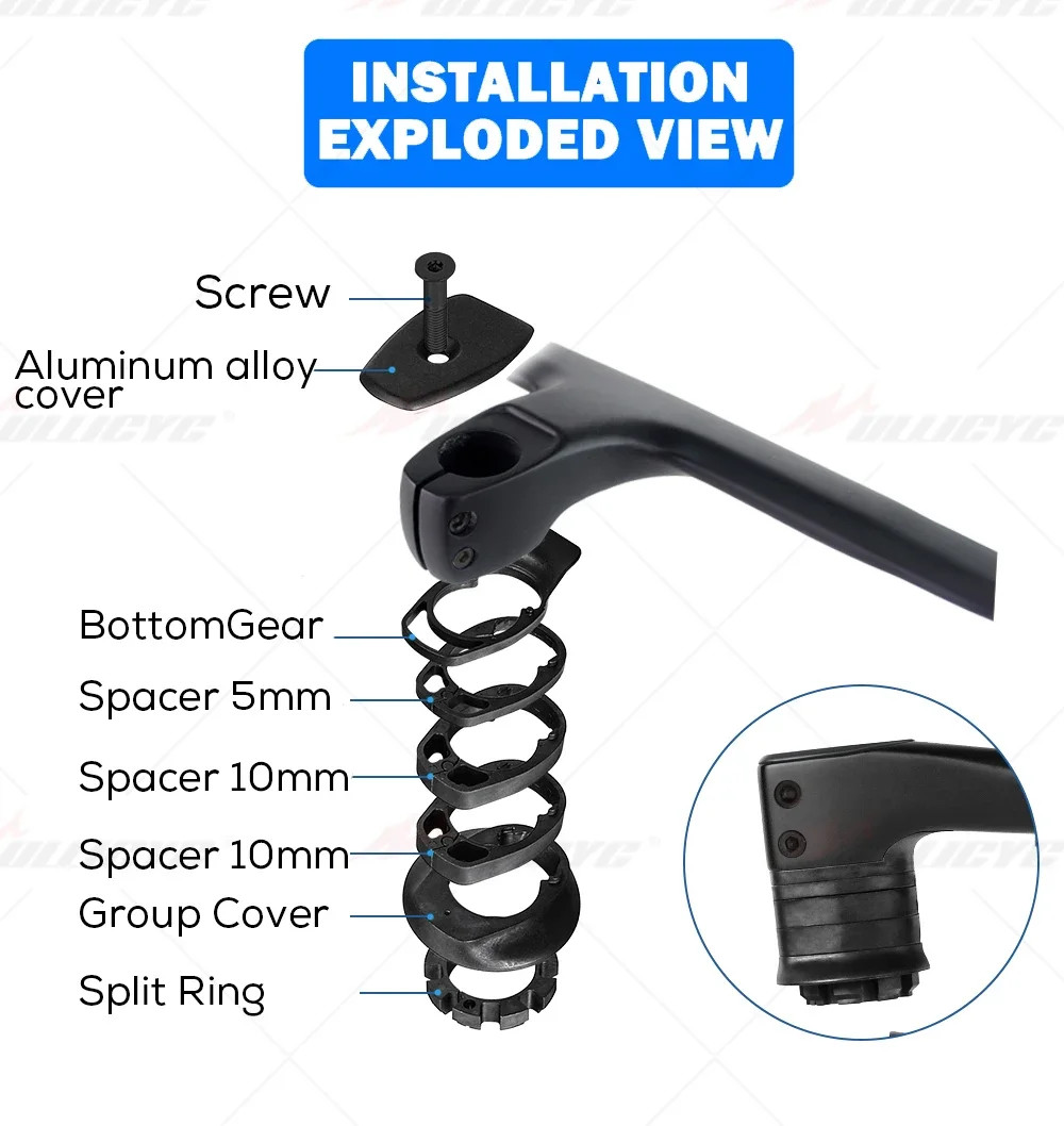 Road Bike Full Carbon Fiber Integrated Handlebar Internal Cable 360mm-380mm