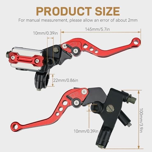 Universal Motorcycle 7/8″ 22mm Handlebar Brake Master Cylinder Reservoir