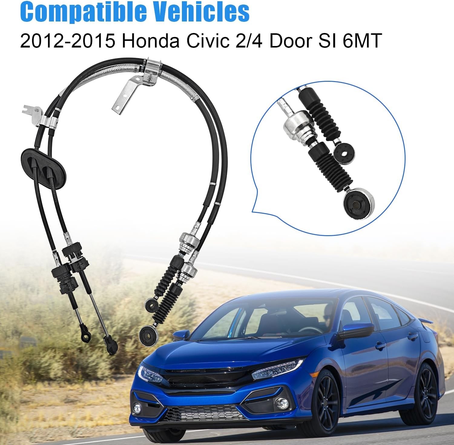 54310-TR4-A02 Shifter Cables Compatible With Honda Civic Si 2.4L L4 2012 2013 20