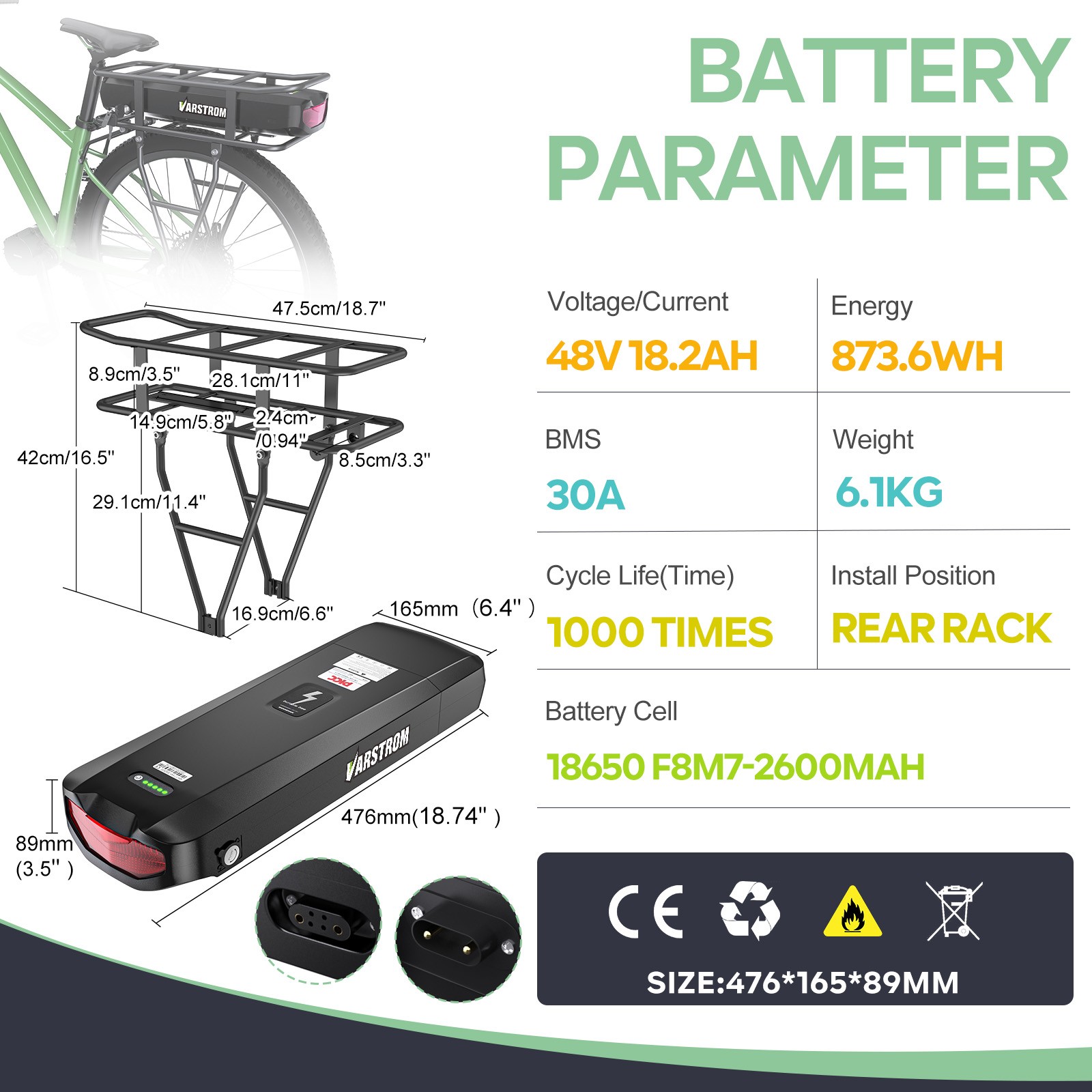 Bafang 48V500W Electric Bicycle Hub Motor Rear Wheel for Cassette DC Kit USA