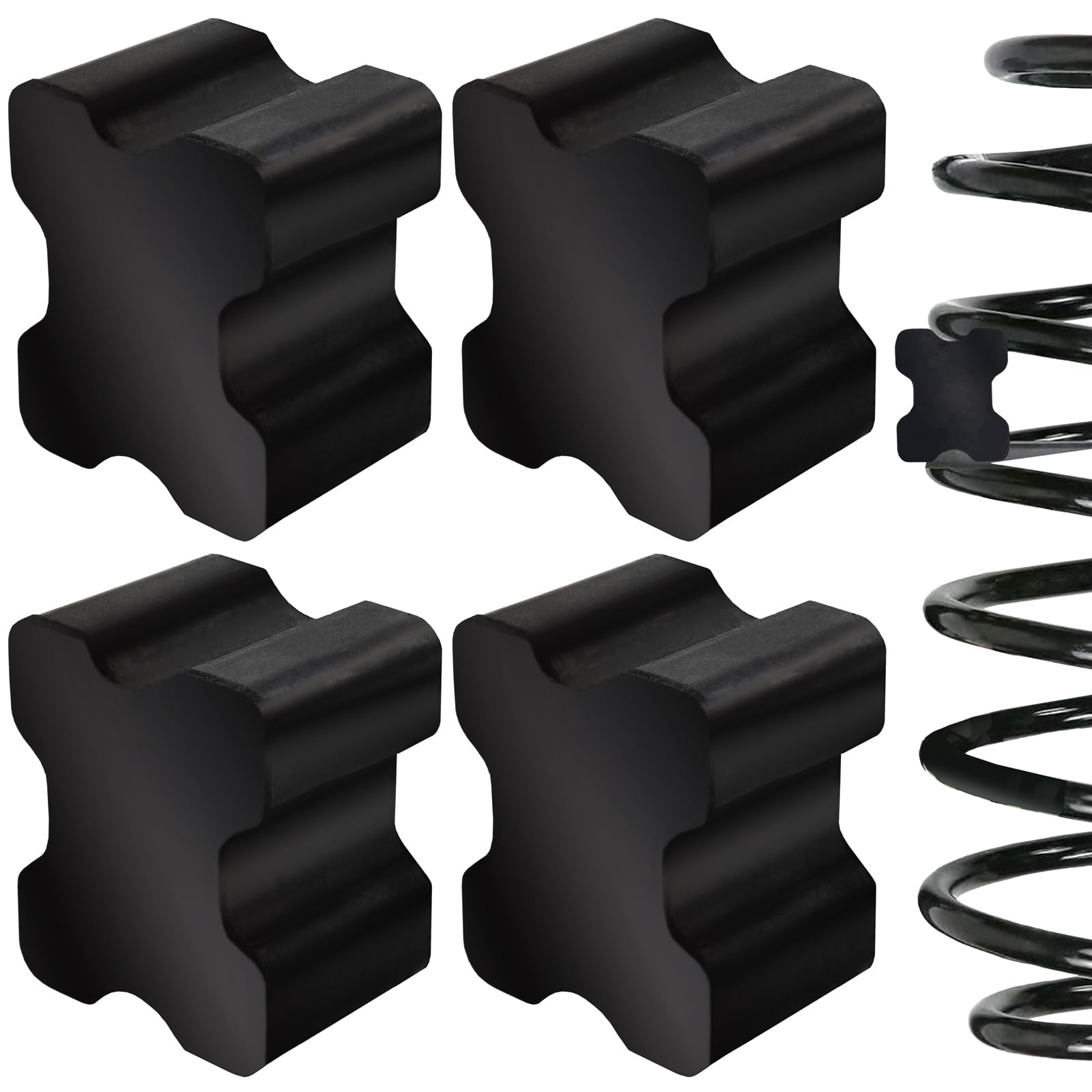 4 Pcs Coil Spring Spacer Kit Rubber Coil Spring Spacer Boosters Heavy Duty Ru…