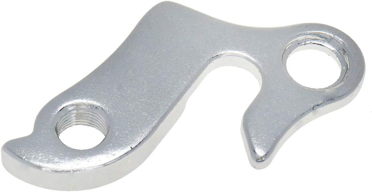 2 Pcs Universal Bicycle Bike Derailleur Hanger Frame Gear Tail Hook, Silver Tone