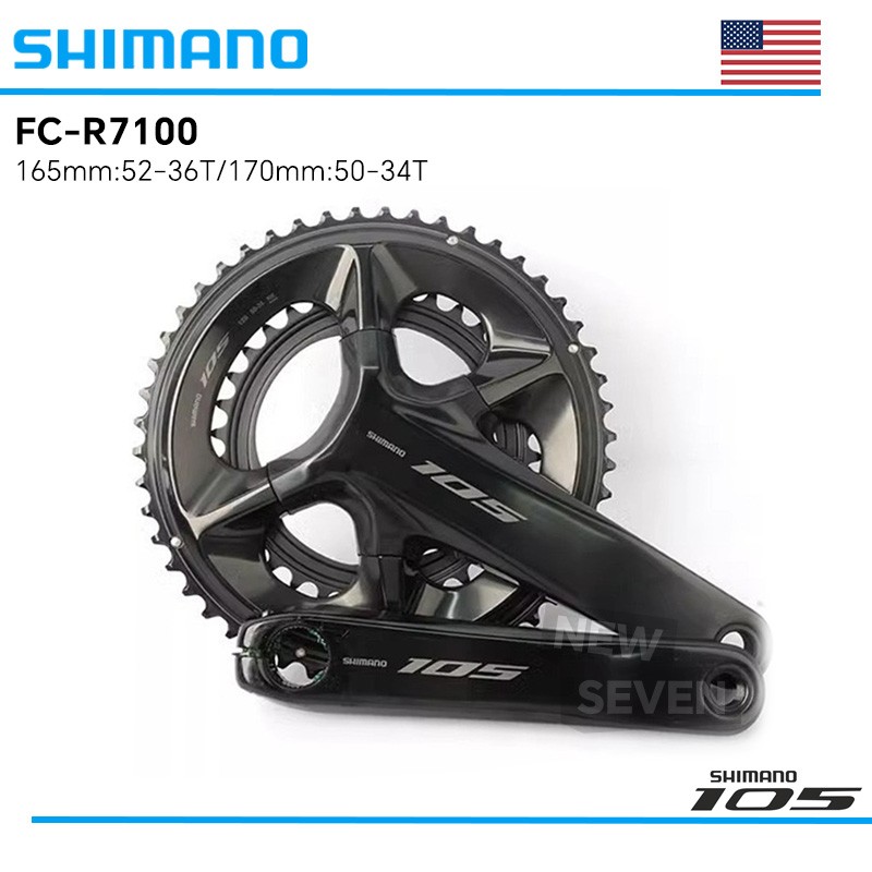 Shimano FC-R7100 170/165mm Crankset 2*12 Speed 50-34t 52-36t Hollowtech II-OE