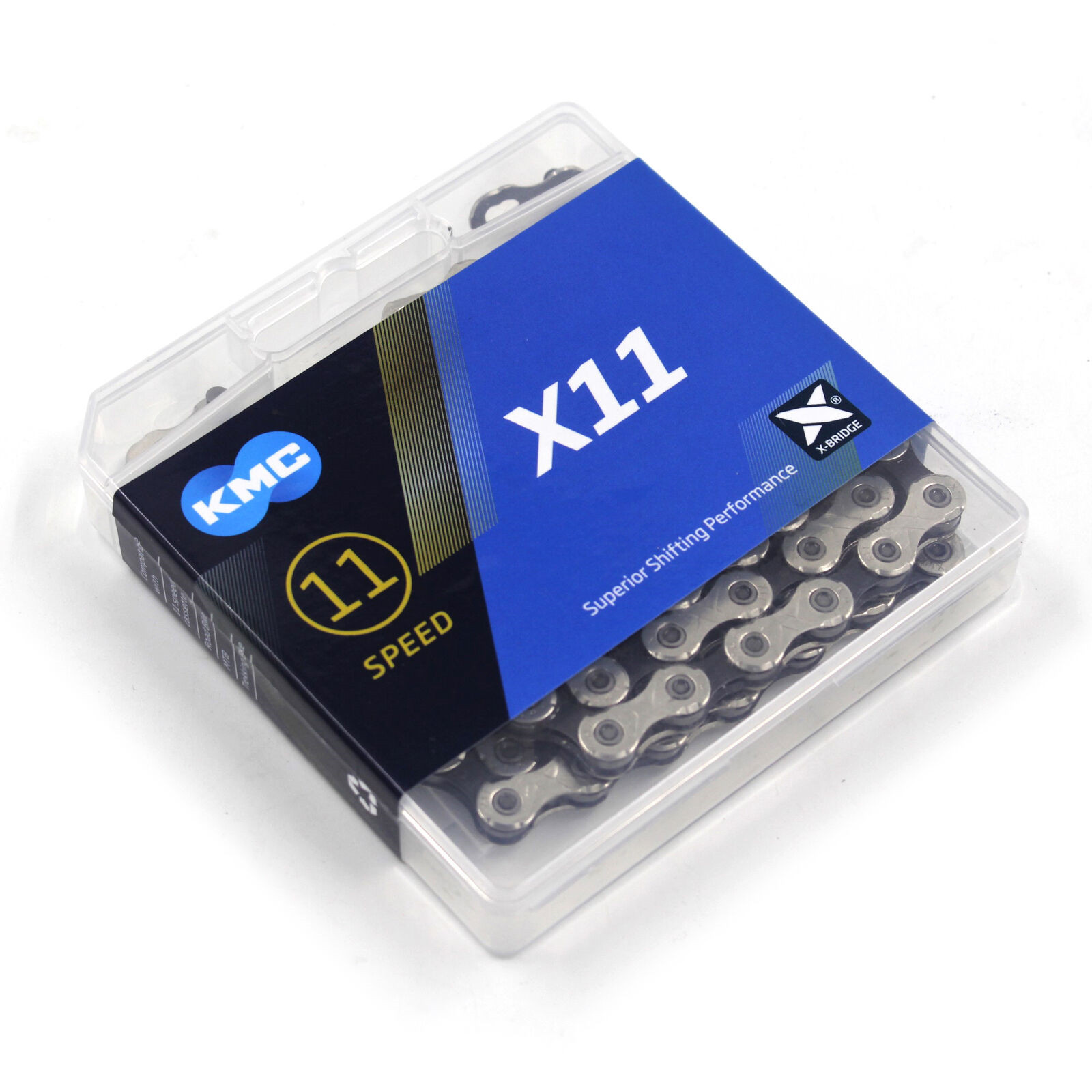 KMC X11 X11EL X11SL 11 Speed Bike Chain Retail Pack 118 Link for Shimano/ SRAM