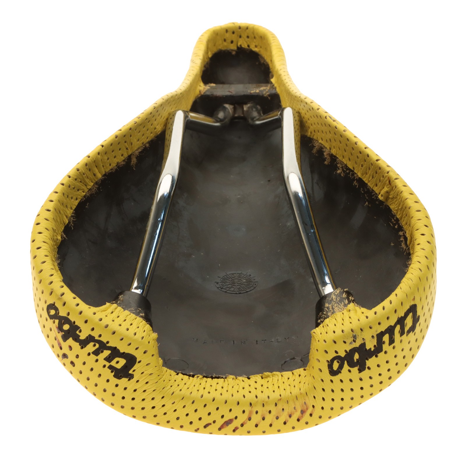 Selle Italia Turbo Saddle Steel Rails Original 90s Perforated Yellow NIB NOS NEW