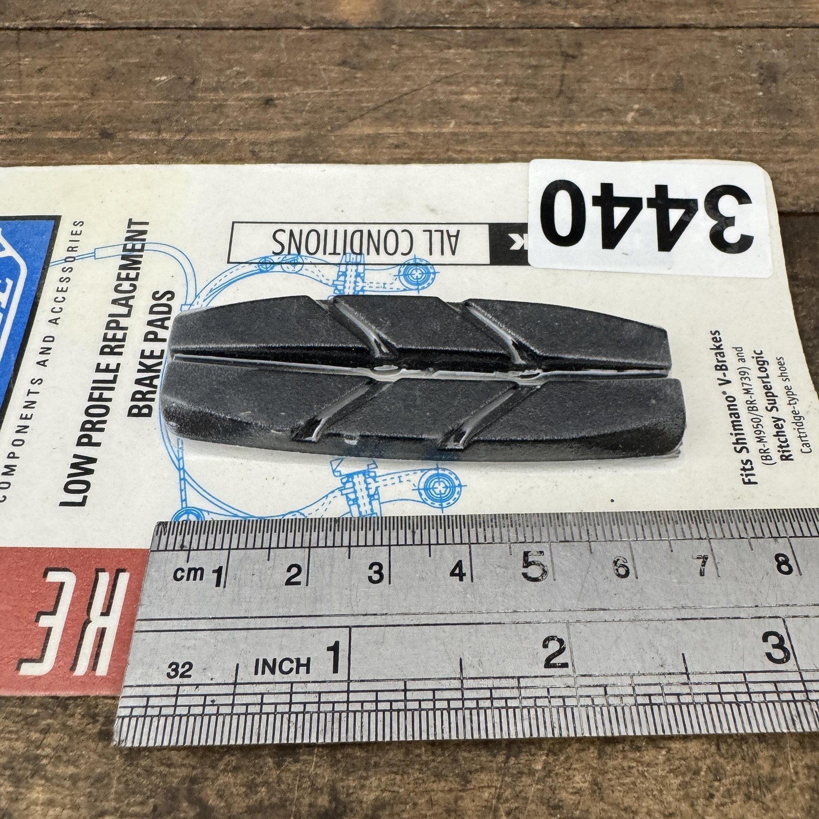 Ritchey SuperLogic V-Brake Pad Black Replacement Fits Shimano BR-M950 M739 VTG