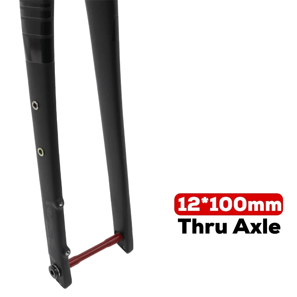 Carbon Gravel Bike Front Fork 700C Straight Tapered Tube Half Internal Cable