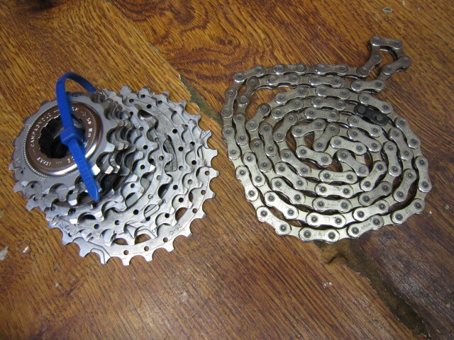 VINTAGE CAMPAGNOLO VELOCE 3 x 10 SPD TRIPLE GROUP BUILD KIT GRUPPO – EXC COND