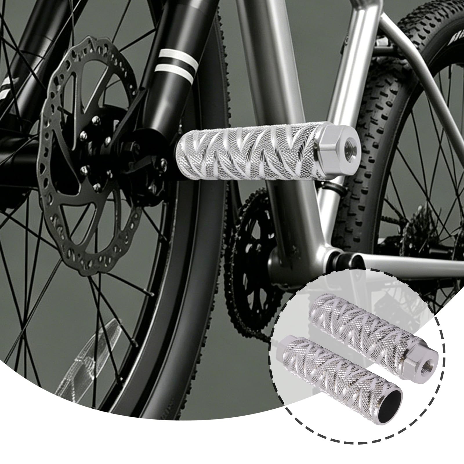 1 Pair Bike Pegs Aluminum Alloy Cylinder Foot Stunt Peg For Bicycle Axle