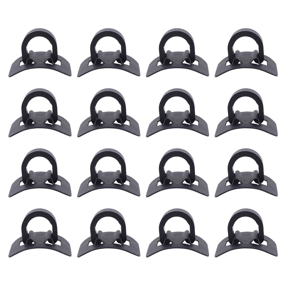 16Pcs Bike Cable Guide Clamps Durable Aluminum Alloy Plastic Black