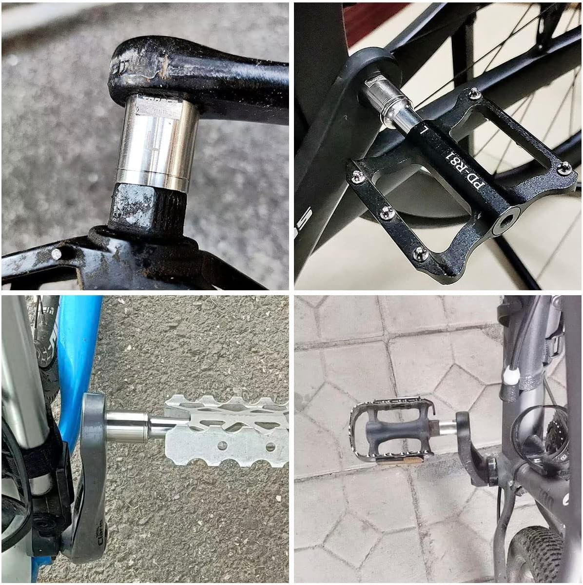 1 Pair Bike Pedal Extenders Bicycle Steel Extended Pedal Spacer Heavy Duty Steel