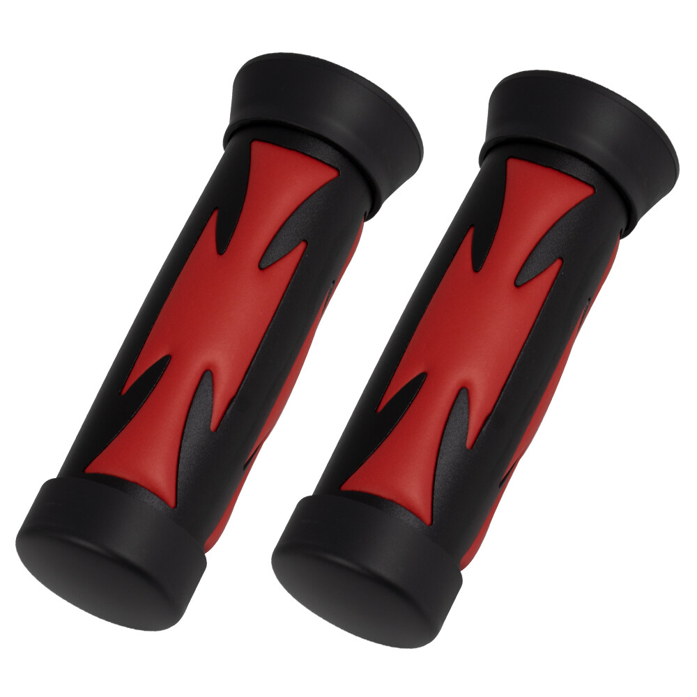 OG BICYCLE GRIPS CROSS RED/BLACK LOWRIDER CHOPPER CRUISER BIKE TRIKE