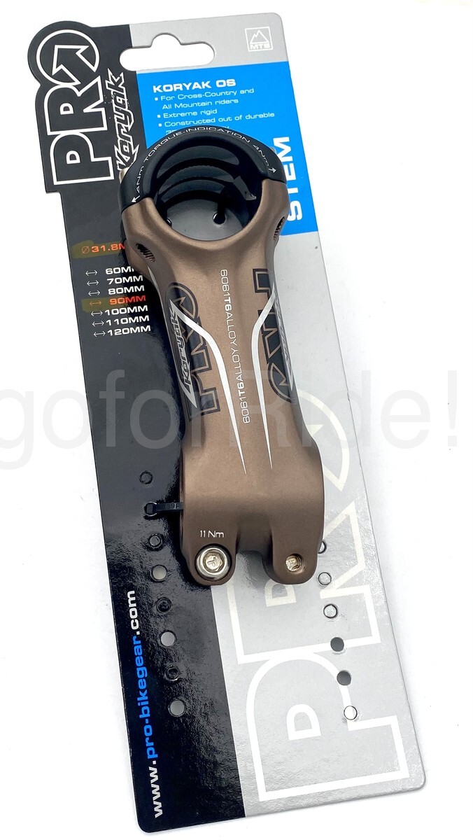 New Shimano PRO KORYAK Bike Stem,1-1/8″,+/- 10 Degree, 31.8x110mm,Brown/Black