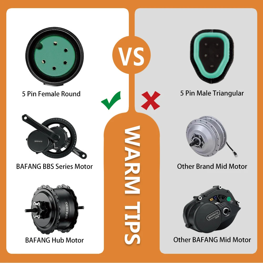 Bafang 600C LCD 5 Pin Waterproof BBS01B BBS02B BBSHD Motor Kits 6 Languages
