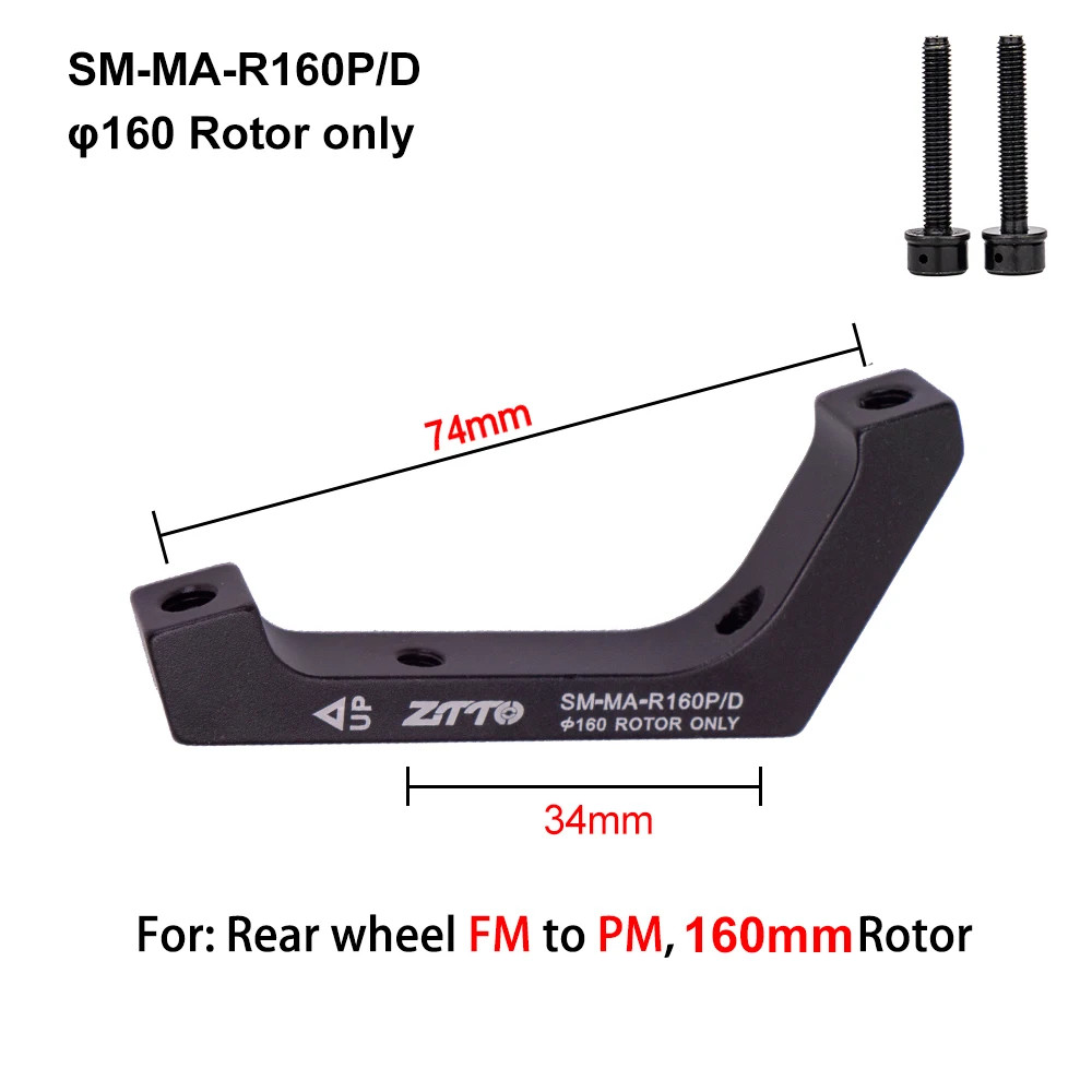 Gravel Road Bike Brake Adapter Flat Mount 34Mm 71Mm to Post Mount 74Mm 140Mm 160