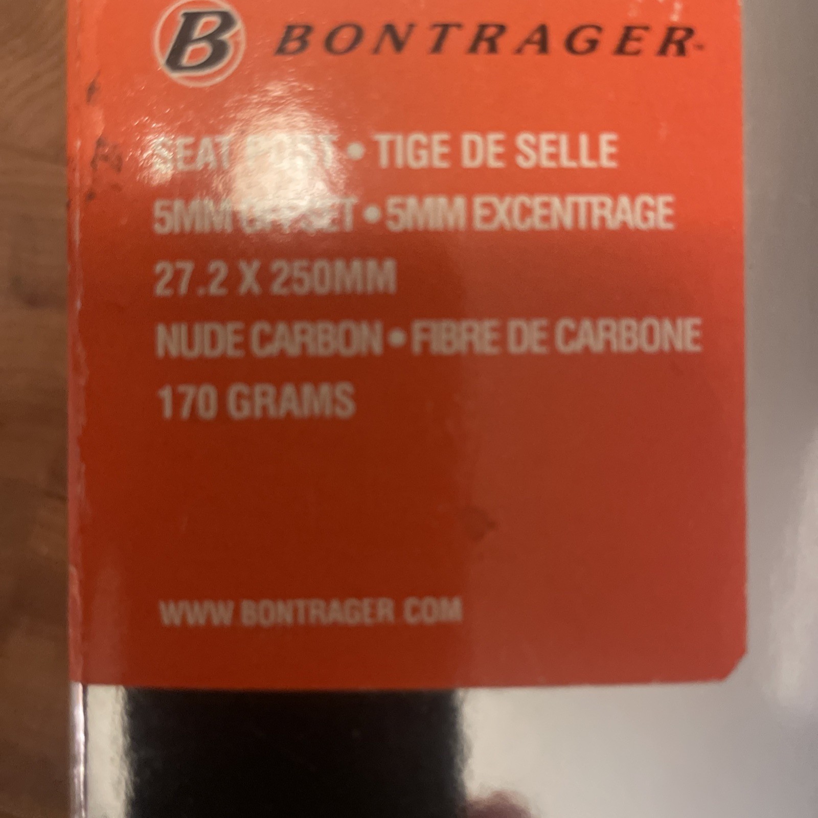 Vintage NOS BONTRAGER XXX Lite Carbon OCLV Seatpost 27.2mm x 5º x 250mm. (FSW)