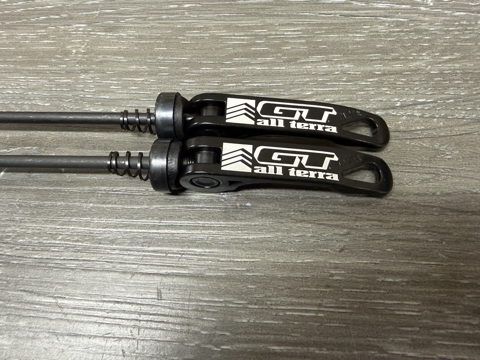 GT All Terra Repop Ano Black Bicycle Quick Release Skewer Set 100 130 / 135