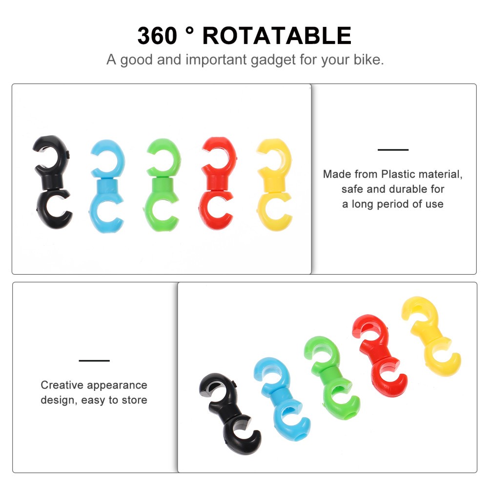 50pcs Wire Clamps Tubing Clips C Shaped Buckle Bike Line Buckle (Mixed Color)