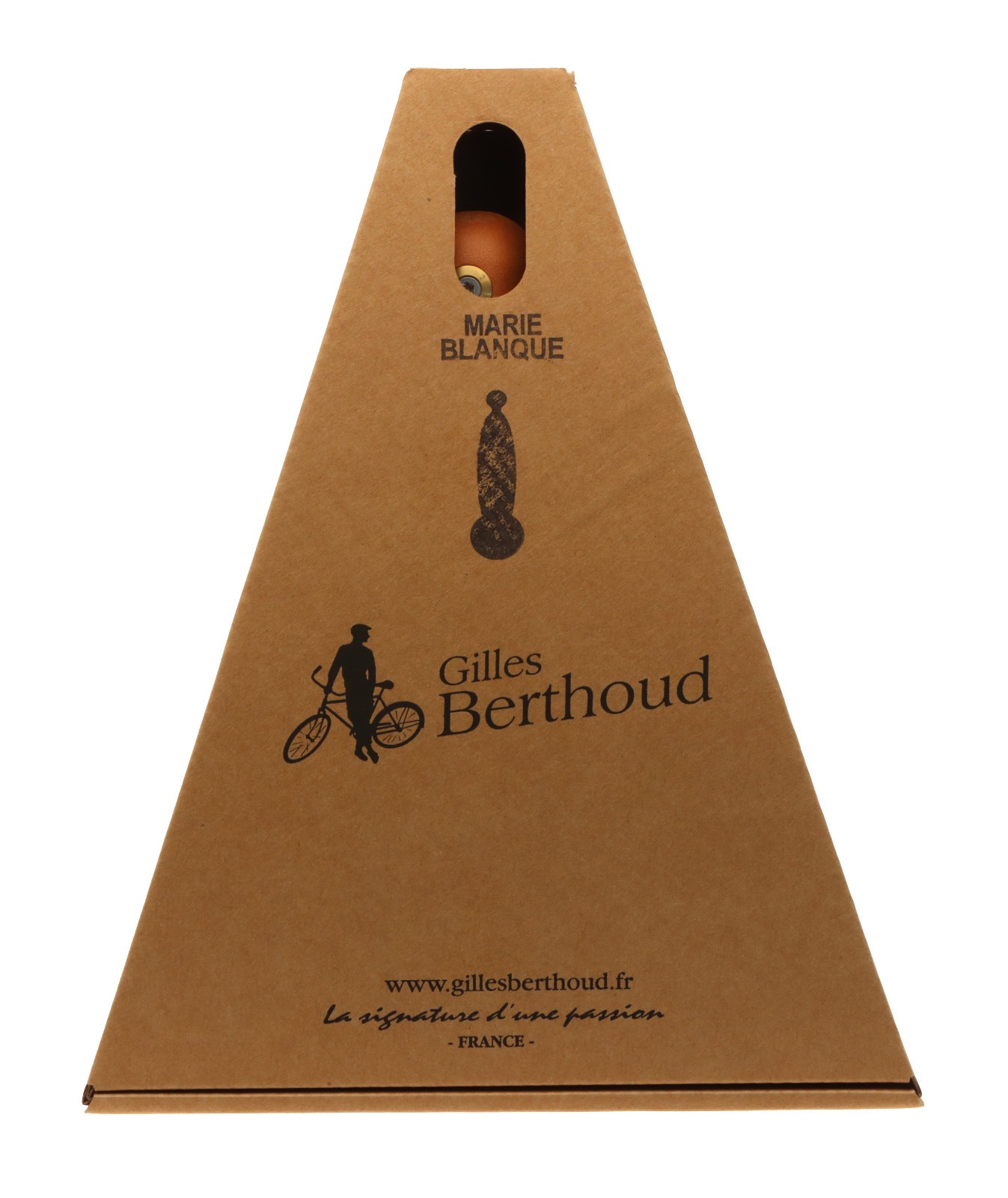 Gilles Berthoud Marie Blanque Open Saddle Steel Rails Leather Natural NEW NOS