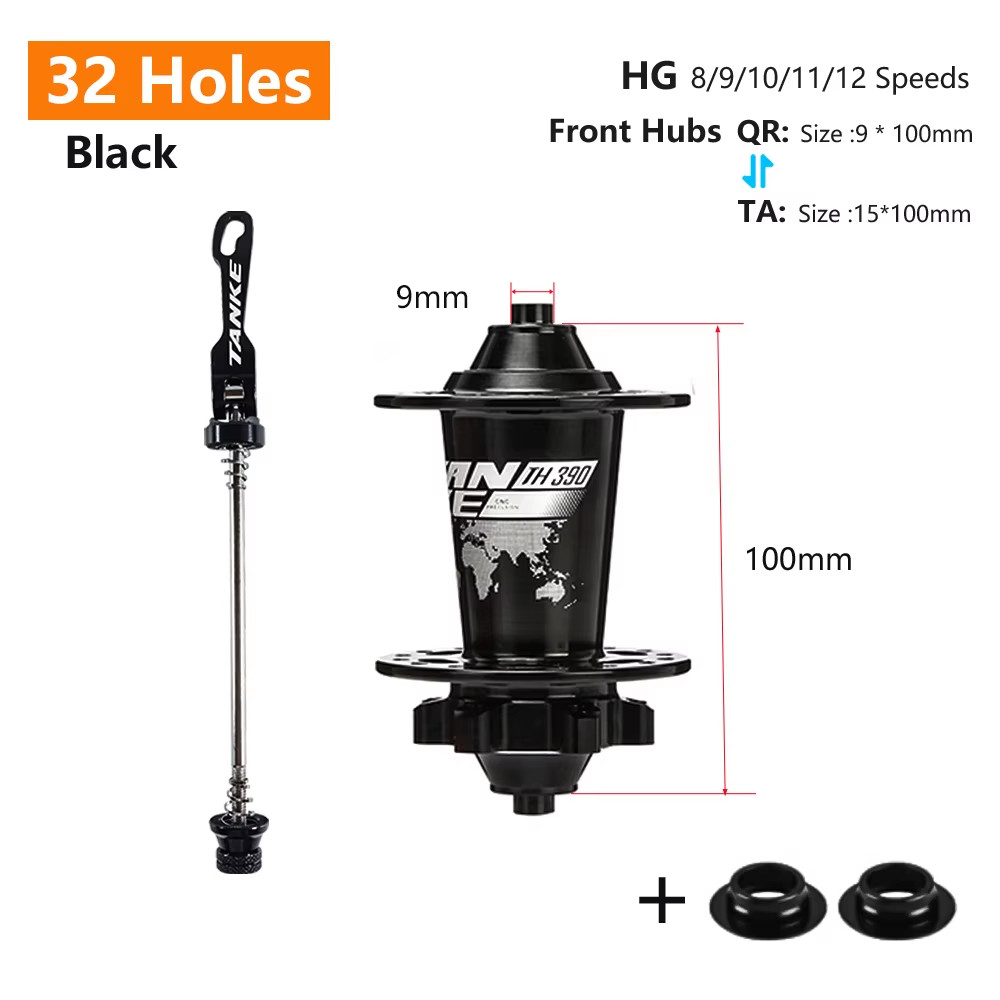 120 Click Hub 6 Bearing MTB Mountain Bike Hub Front Rear 28 32 36 Holes QR Thru-