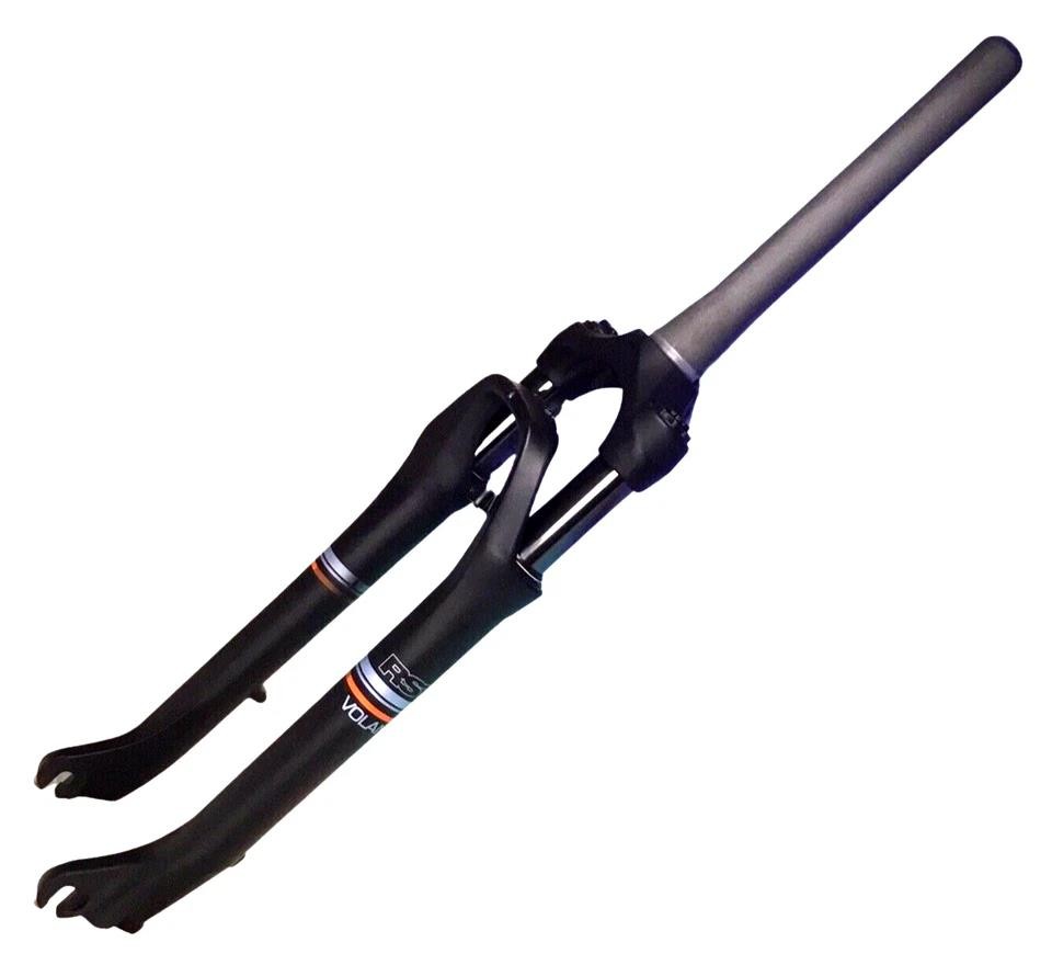 RST Volant 700C E‑Bike Fork 60mm Tapered PM Disc 9×100 QR Coil Spring Black