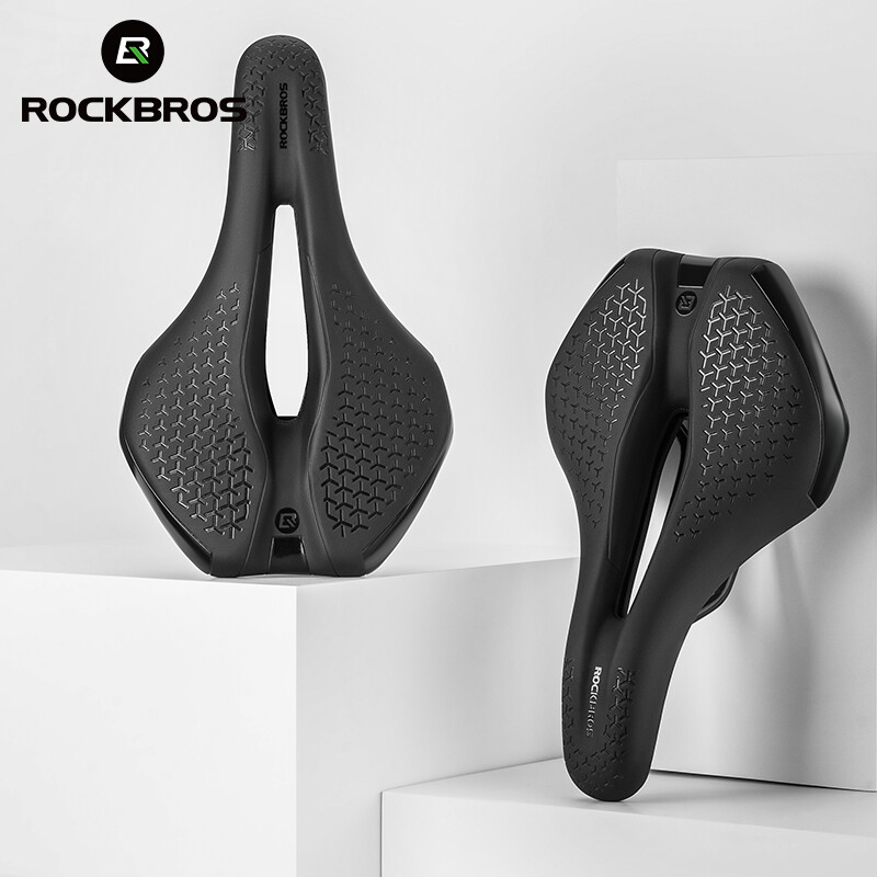 ROCKBROS Road MTB Bike Saddle Seat Soft Comfort Cycling Gel Pad Cushion &Lights