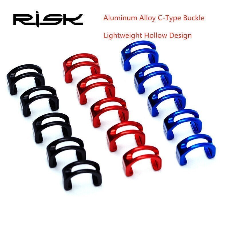 5PCS Aluminum Alloy Bicycle C-Clips Hose Buckle Brake Line Frame Organizer Tools