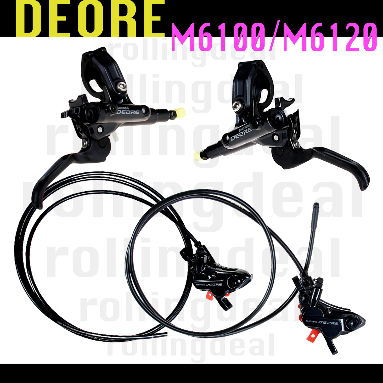 NEW SHIMANO DEORE XT BL-M6100(1000mm)/BR-M6120(1700mm) Disc Brakeset J-Kit