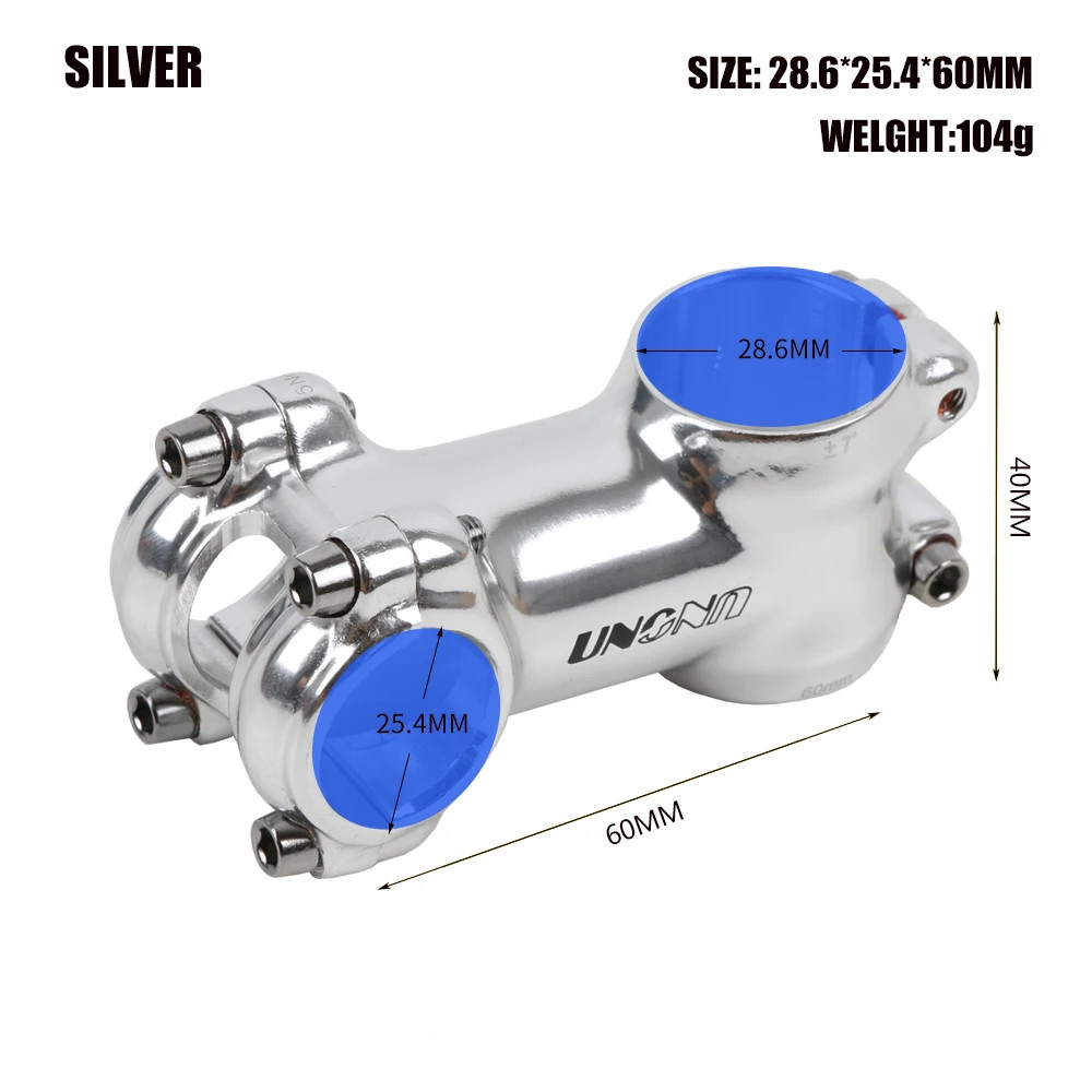 UNO Bike Stem 25.4mm 7° Ultralight MTB Road Bicycle Stem 60-130mm Alloy