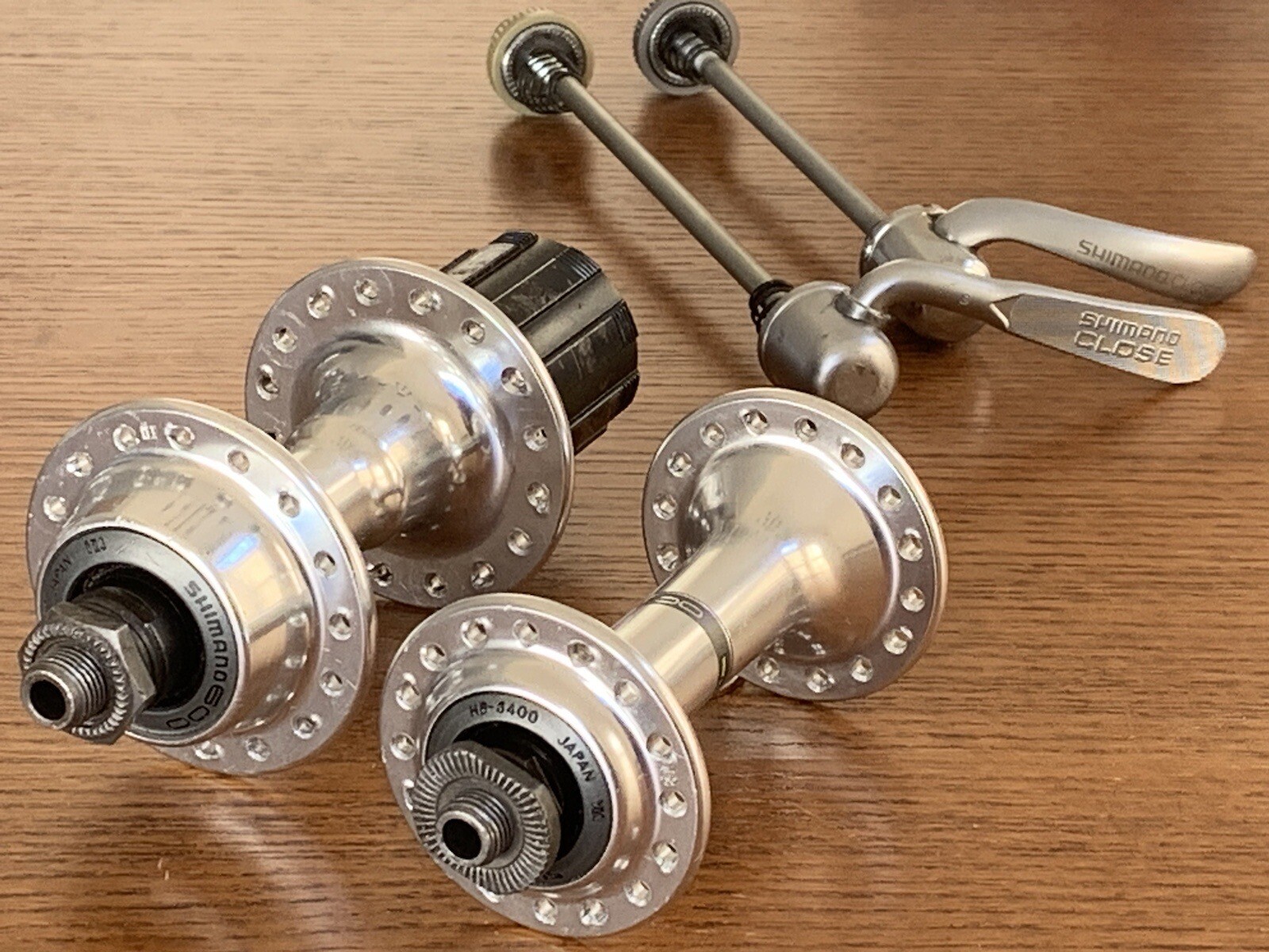 Vintage Shimano Ultegra 6400 Hub Set, Front & Rear 32h with Skewers