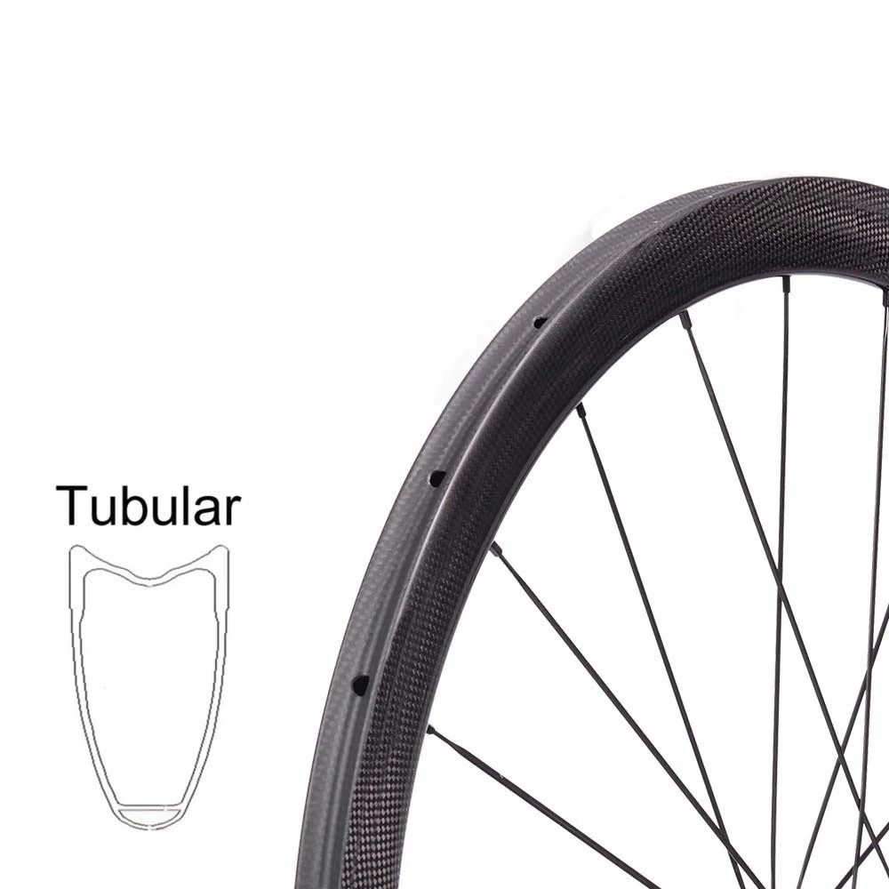 Road Bike Carbon Rims Tubular 12K Matte/Glossy V /Disc Brake Tubular Rings 2pcs