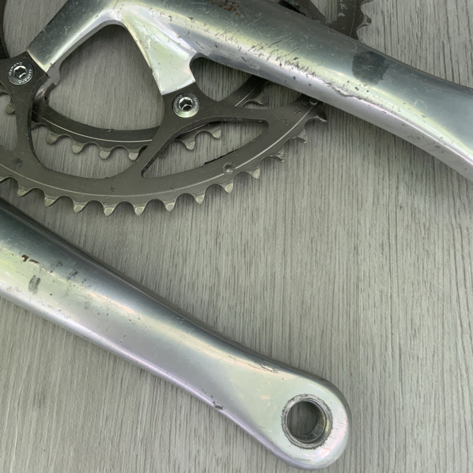 SHIMANO DURA ACE CRANKSET 7700 DOUBLE 172.5 MM ARMS 53-39 TOOTH OCTALINK